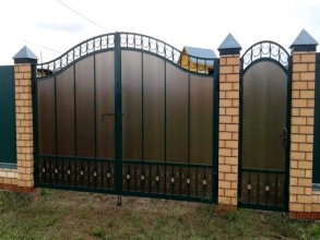 Кованые заборы с поликарбонатом 12 метров фото в Навашино