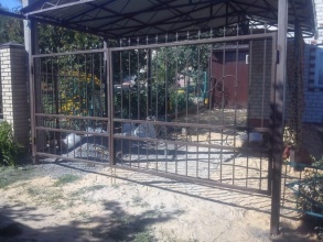 Решетчатые ворота распашные - пример 12 фото в Навашино