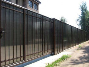 Сварные заборы с поликарбонатом 10 метров фото в Навашино